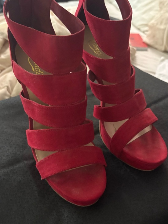 Candie's Shoes - Candie's Red Strappy High Heel Sandals